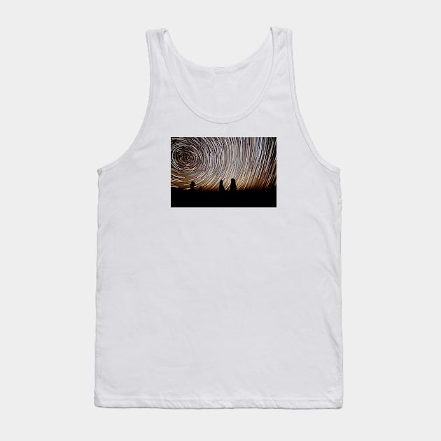 Pinnacles Star Trails Tank Top by paulmp